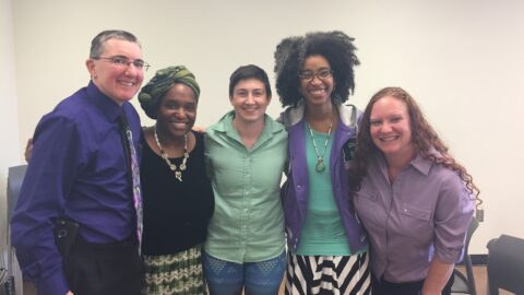 Alexis Pauline Gumbs and LGBTQ Center staff in 2017